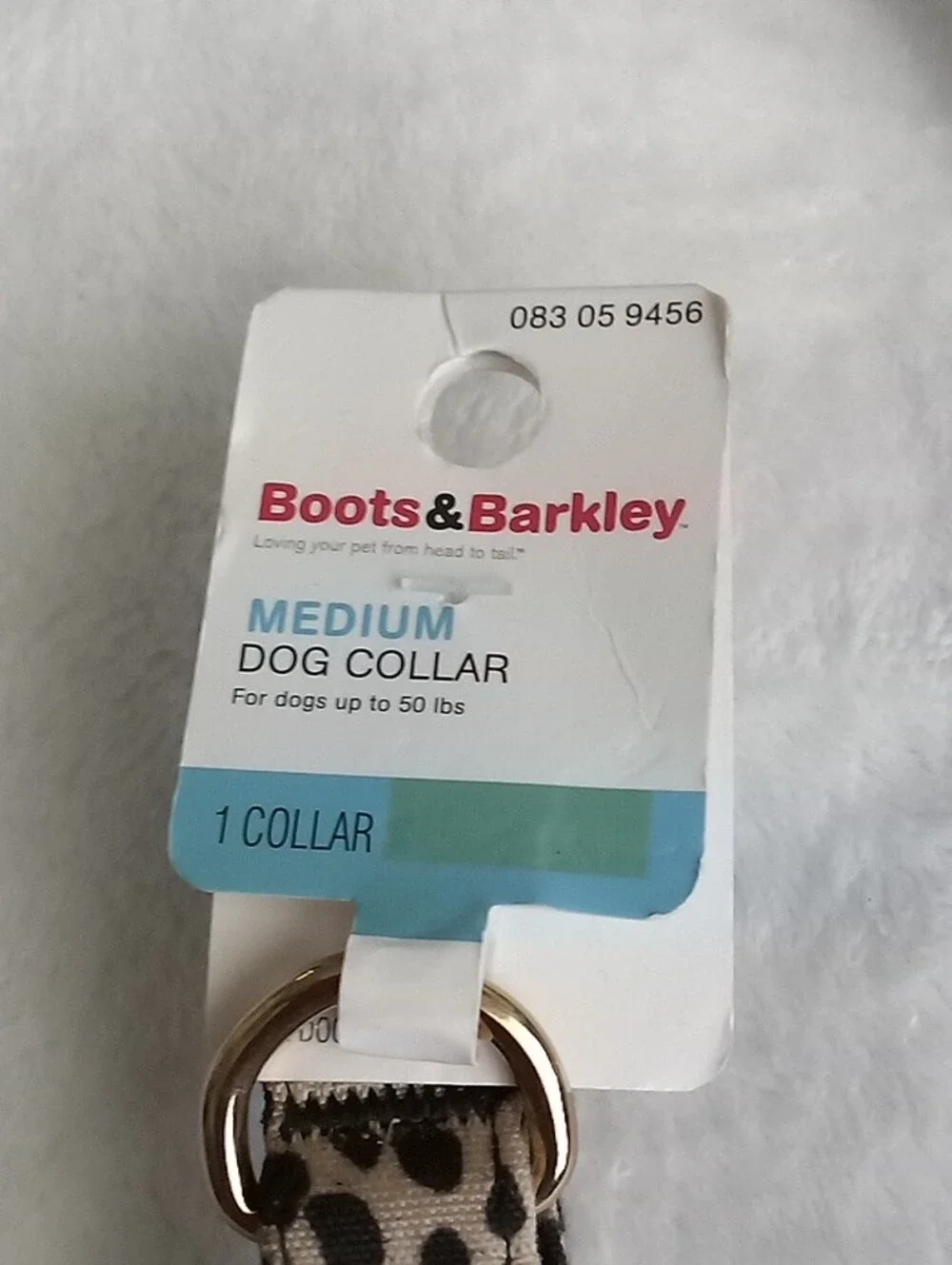 Boots & Barkley Leopard Spot Dog Collar - Black & Cream